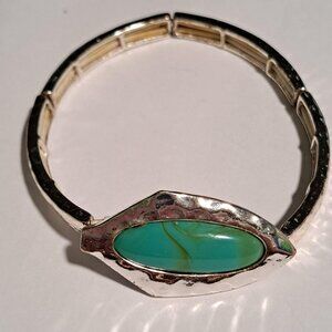Turquoise and silver bracelet